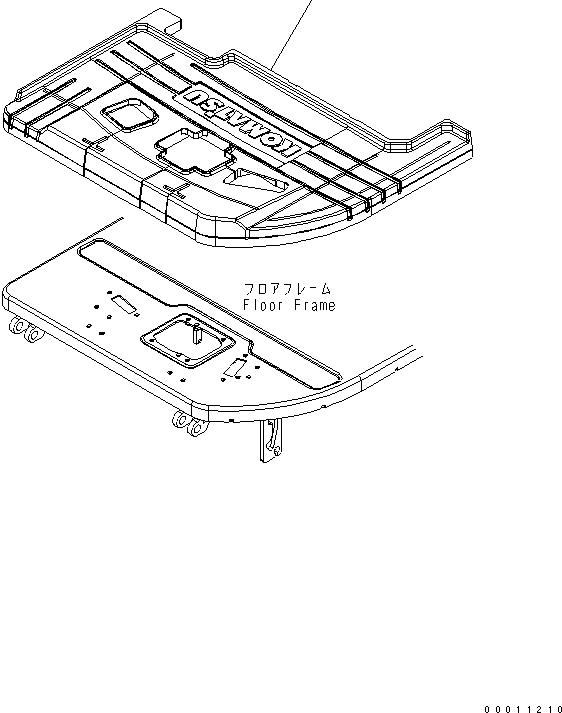 Excavators Komatsu / PC50MR-2 S/N 5001-UP (For North America)(pc50mr-c) / FLOOR MAT (FOR CANOPY)(210660 : K0310-01A0)