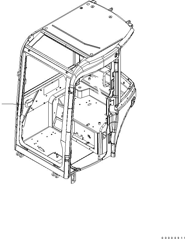 Komatsu parts book diagram for PC50MR-2 S/N 5001-UP (For North America): ASHTRAY (CAB)