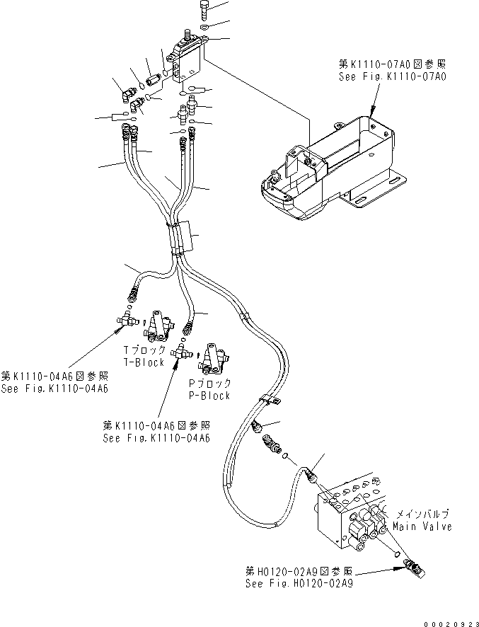 Komatsu parts book diagram for PC50MR-2 S/N 5001-UP (For North America): FLOOR FRAME (BLADE CONTROL) (CANOPY) (FOR POWER ANGLE POWER TILT) (FOR POWER ANGLE BLADE)