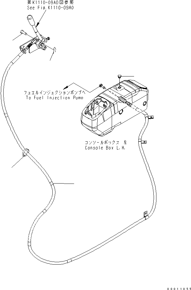 Komatsu parts book diagram for PC50MR-2 S/N 5001-UP (For North America): FLOOR FRAME (HEATER SWITCH CAP) (CANOPY)