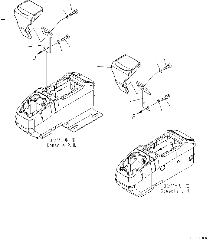 Komatsu parts book diagram for PC50MR-2 S/N 5001-UP (For North America): FLOOR FRAME (ARM REST) (CANOPY)