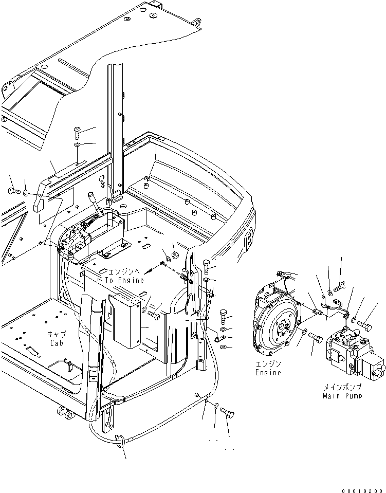 Komatsu parts book diagram for PC50MR-2 S/N 5001-UP (For North America): FLOOR COVER (FOR AIR CONDITIONER)