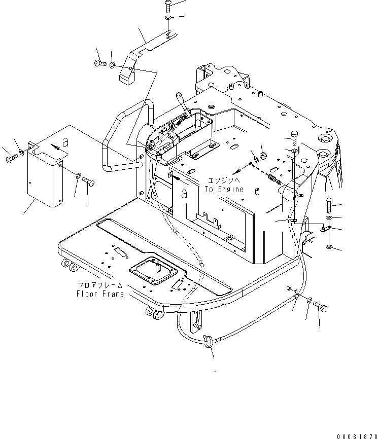 Komatsu parts book diagram for PC50MR-2 S/N 5001-UP (For North America): FLOOR COVER (FOR CANOPY) (FOR NORTH AMERICA)(#8550-)