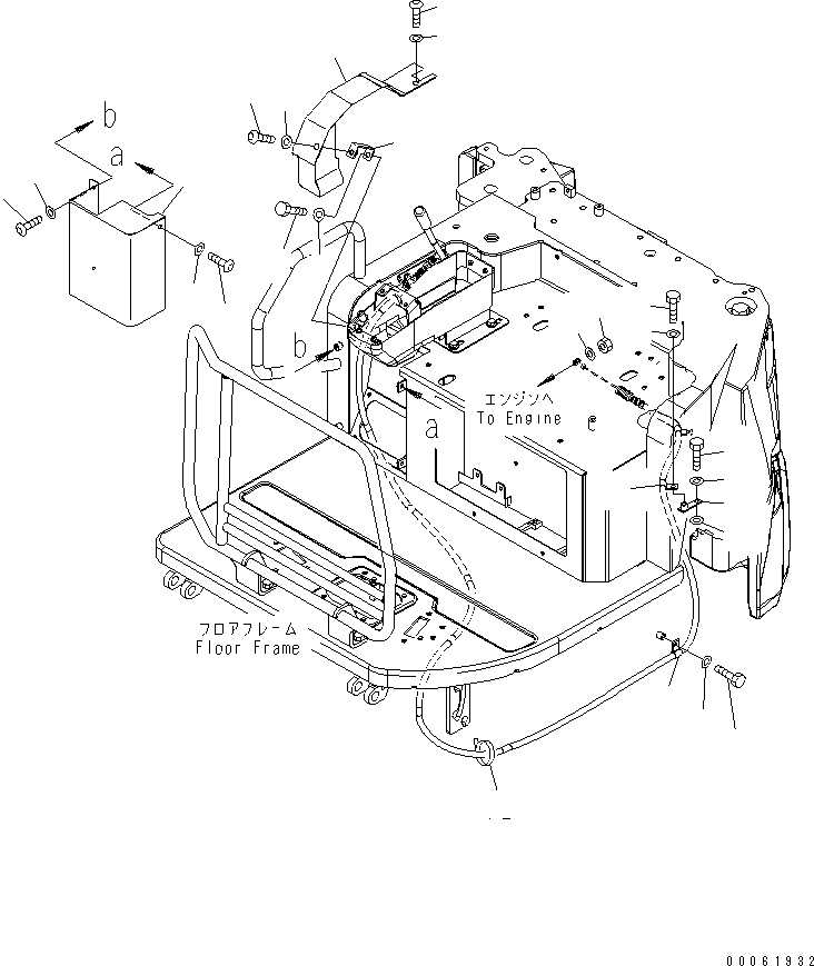 Komatsu parts book diagram for PC50MR-2 S/N 5001-UP (For North America): FLOOR COVER (FOR CANOPY) (FOR POWER ANGLE POWER TILT) (FOR POWER ANGLE BLADE) (FOR NORTH AMERICA)(#8550-)