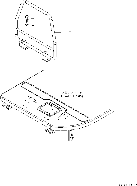 Komatsu parts book diagram for PC50MR-2 S/N 5001-UP (For North America): HAND RAIL