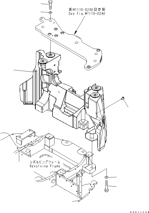Komatsu parts book diagram for PC50MR-2 S/N 5001-UP (For North America): COUNTER WEIGHT
