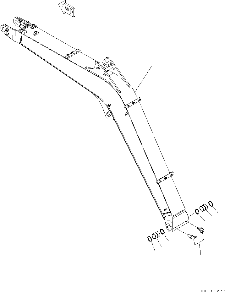 Komatsu parts book diagram for PC50MR-2 S/N 5001-UP (For North America): BOOM