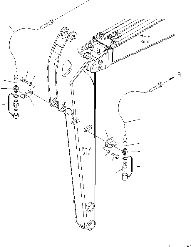 Komatsu parts book diagram for PC50MR-2 S/N 5001-UP (For North America): ARM (1-ATTACHMENT LINE) (FOR NORTH AMERICA)(#5834-)