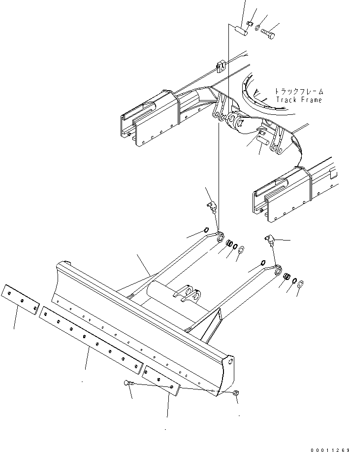 Komatsu parts book diagram for PC50MR-2 S/N 5001-UP (For North America): BLADE (STRENGTH)