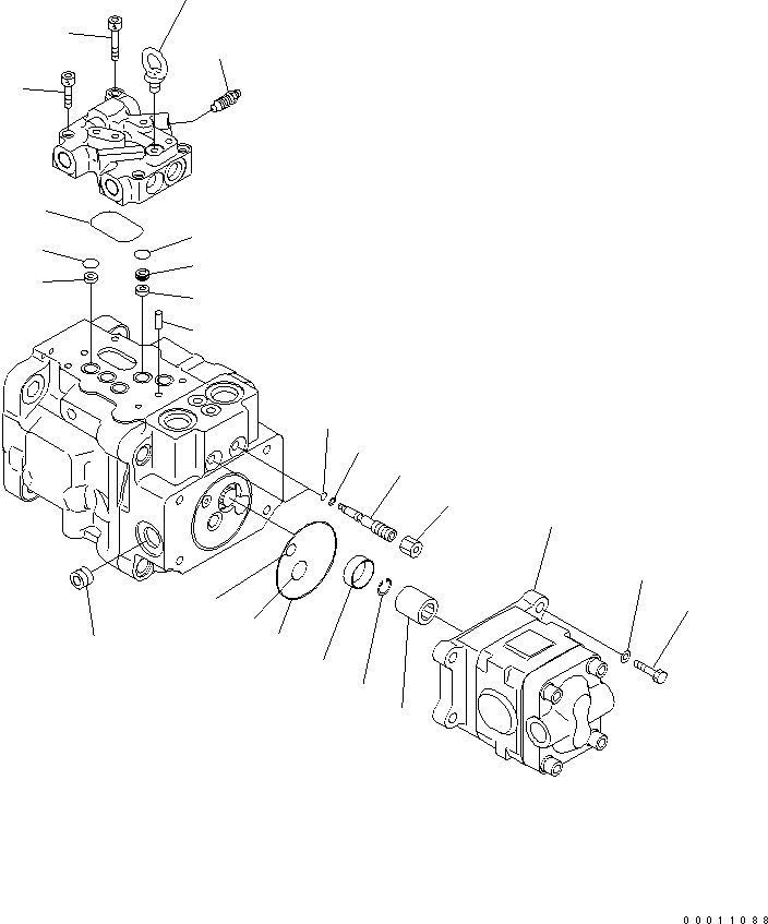 Komatsu parts book diagram for PC50MR-2 S/N 5001-UP (For North America): MAIN PUMP (4/4)