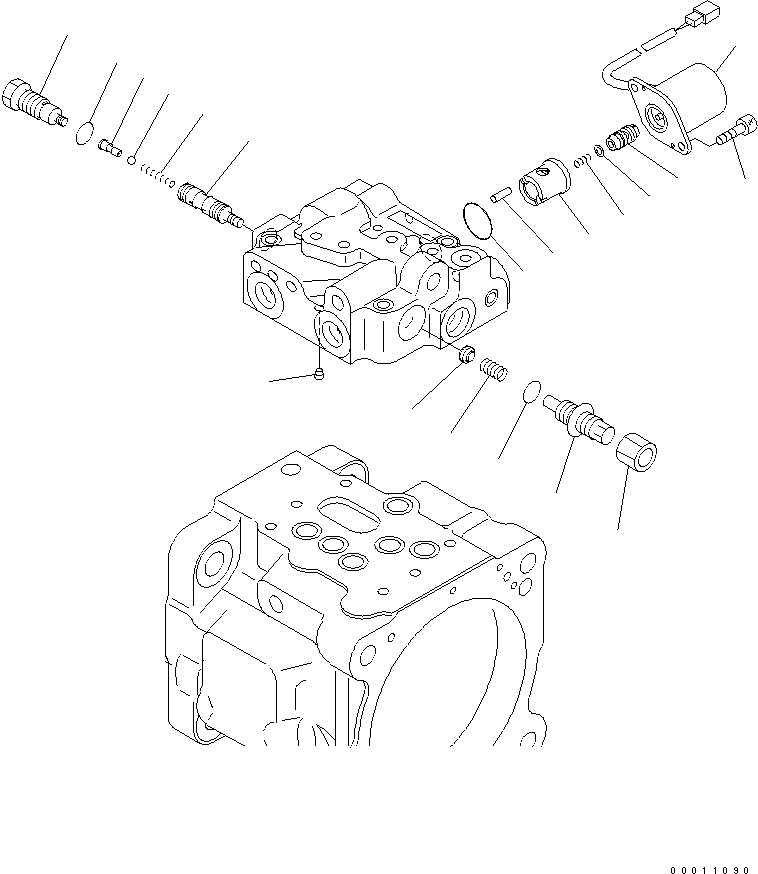 Komatsu parts book diagram for PC50MR-2 S/N 5001-UP (For North America): MAIN PUMP (4/5) (FOR AIR CONDITIONER)