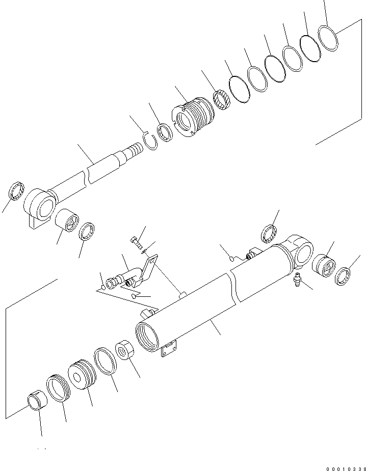 Komatsu parts book diagram for PC50MR-2 S/N 5001-UP (For North America): BOOM CYLINDER
