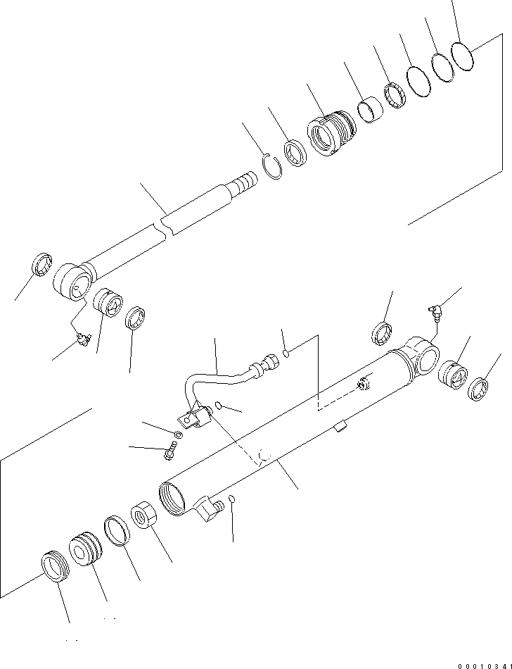 Komatsu parts book diagram for PC50MR-2 S/N 5001-UP (For North America): BUCKET CYLINDER