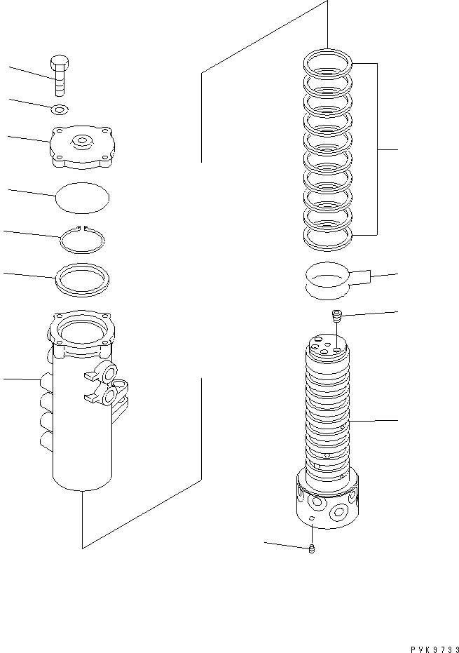 Komatsu parts book diagram for PC50MR-2 S/N 5001-UP (For North America): SWIVEL JOINT (PA BLADE)