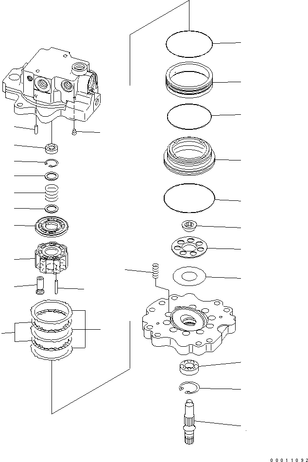 Komatsu parts book diagram for PC50MR-2 S/N 5001-UP (For North America): SWING MOTOR (2/3)