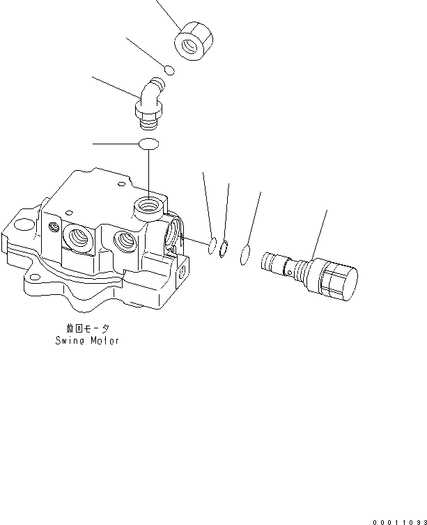 Komatsu parts book diagram for PC50MR-2 S/N 5001-UP (For North America): SWING MOTOR (3/3)