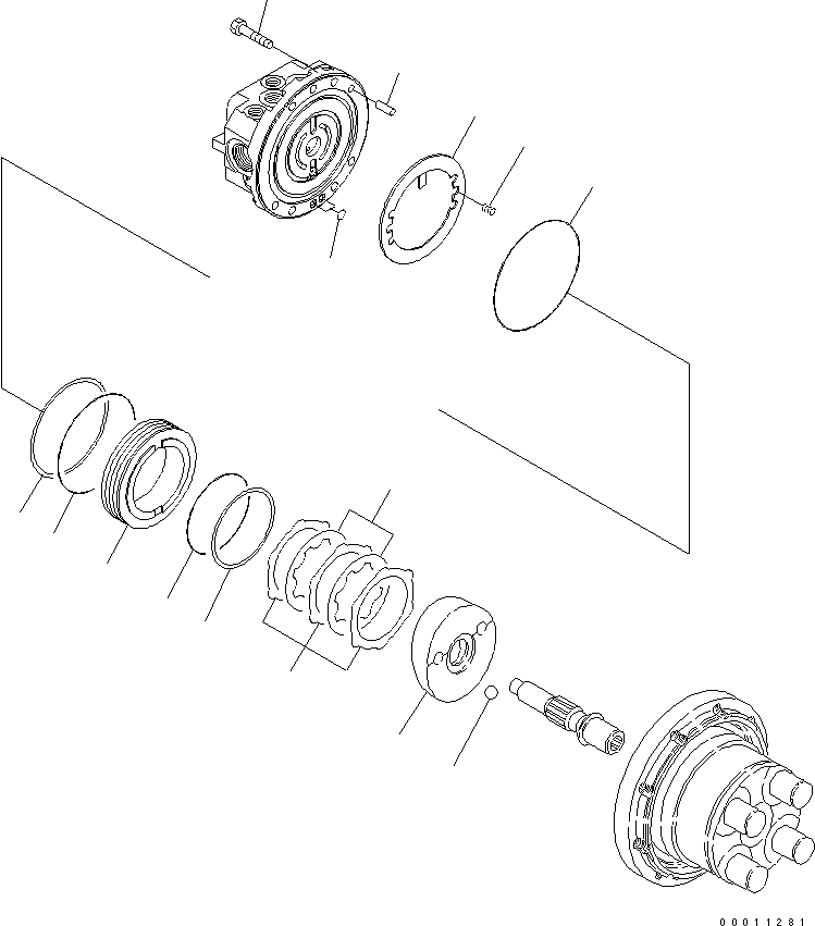 Komatsu parts book diagram for PC50MR-2 S/N 5001-UP (For North America): TRAVEL MOTOR (INNER PARTS) (3/3)