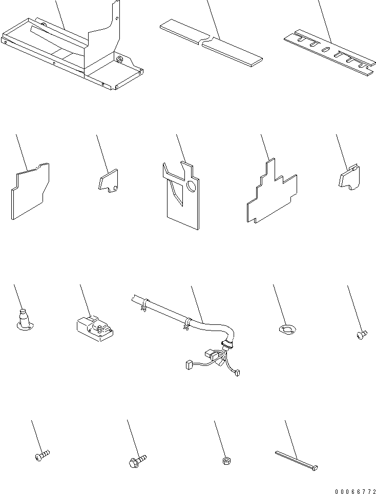 Komatsu parts book diagram for PC50MR-2 S/N 5001-UP (For North America): AIR CONDITIONER UNIT (SERVICE KIT)(#5001-8183)