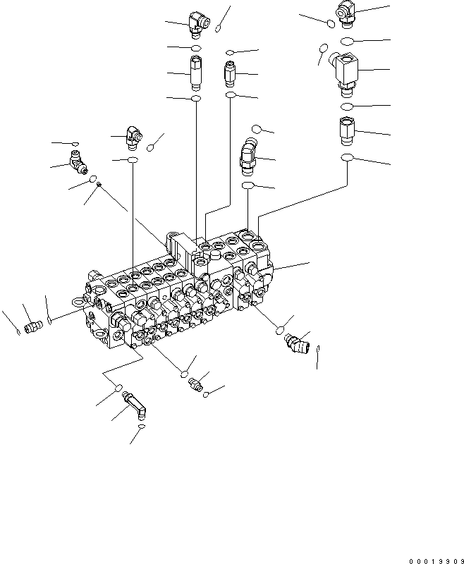 Excavators Komatsu / PC50MR-2 S/N 5001-UP (For EU)(pc50mr1c) / MAIN VALVE (VALVE AND ELBOW) (LARGE CAPACITY) (FOR ATTACHMENT) (FOR EU)(150030 : H0120-01A7)