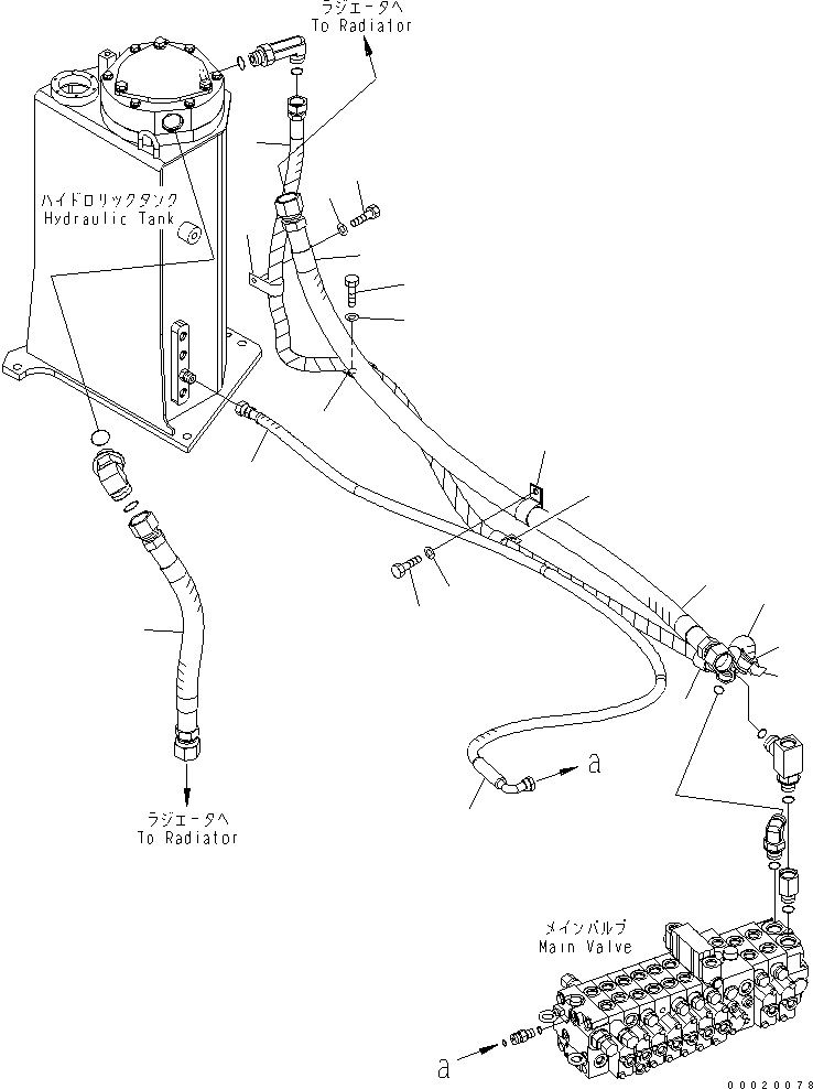 Excavators Komatsu / PC50MR-2 S/N 5001-UP (For EU)(pc50mr1c) / RETURN LINE (FOR EU)(150110 : H0330-01A1)