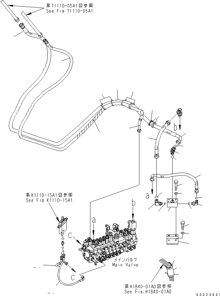 Excavators Komatsu / PC50MR-2 S/N 5001-UP (For EU)(pc50mr1c) / ATTACHMENT LINE (FOR EU)(150160 : H1270-01A1)