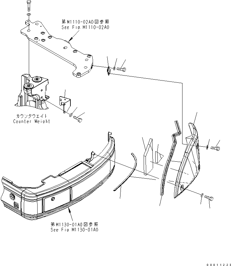 Excavators Komatsu / PC50MR-2 S/N 5001-UP (For EU)(pc50mr1c) / HOOD (COVER)(240060 : M1110-03A0)