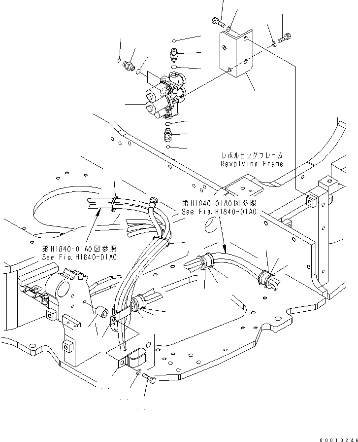 Komatsu parts book diagram for PC50MR-2 S/N 5001-UP (For High Altitude): P.P.C. MAIN LINE (SOLENOID VALVE)