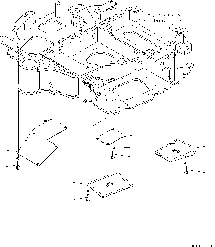 Komatsu parts book diagram for PC50MR-2 S/N 5001-UP (For High Altitude): UNDER COVER