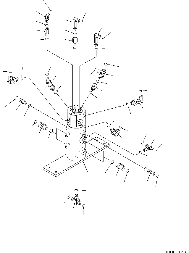 Komatsu parts book diagram for PC50MR-2 S/N 5001-UP (For High Altitude): SWIVEL JOINT AND RELATED PARTS