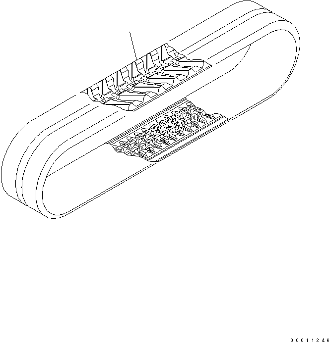 Komatsu parts book diagram for PC50MR-2 S/N 5001-UP (For High Altitude): TRACK SHOE (RUBBER)