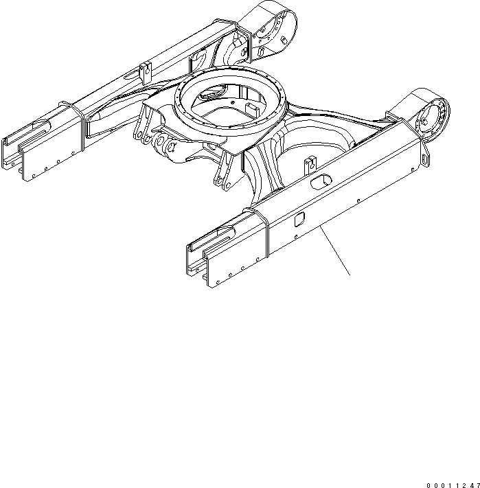 Komatsu parts book diagram for PC50MR-2 S/N 5001-UP (For High Altitude): TRACK FRAME(#5001-8765)