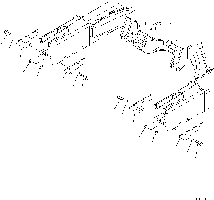 Komatsu parts book diagram for PC50MR-2 S/N 5001-UP (For High Altitude): TRACK GUARD