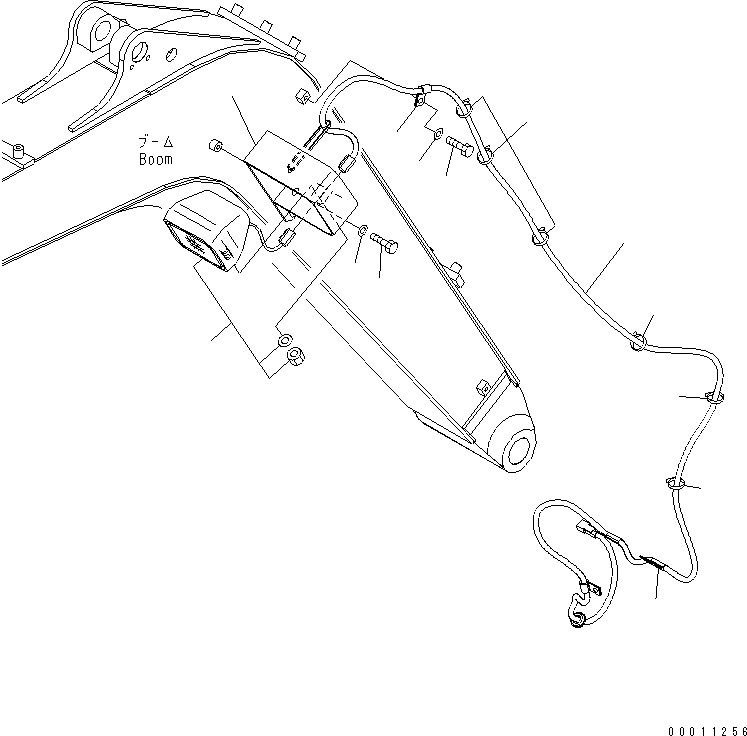 Komatsu parts book diagram for PC50MR-2 S/N 5001-UP (For High Altitude): BOOM WORK LAMP
