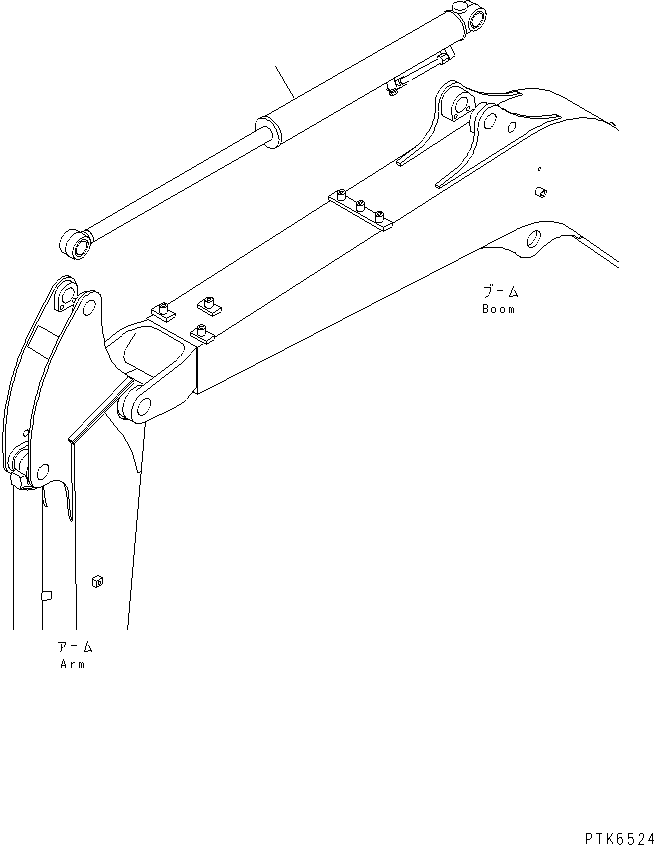 Komatsu parts book diagram for PC50MR-2 S/N 5001-UP (For High Altitude): ARM CYLINDER