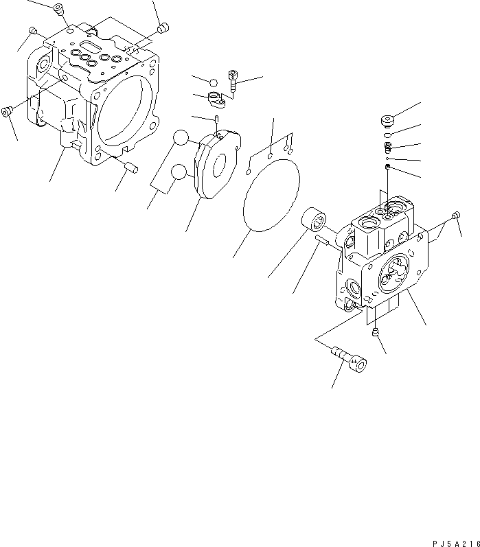 Komatsu parts book diagram for PC50MR-2 S/N 5001-UP (For High Altitude): MAIN PUMP (1/4)