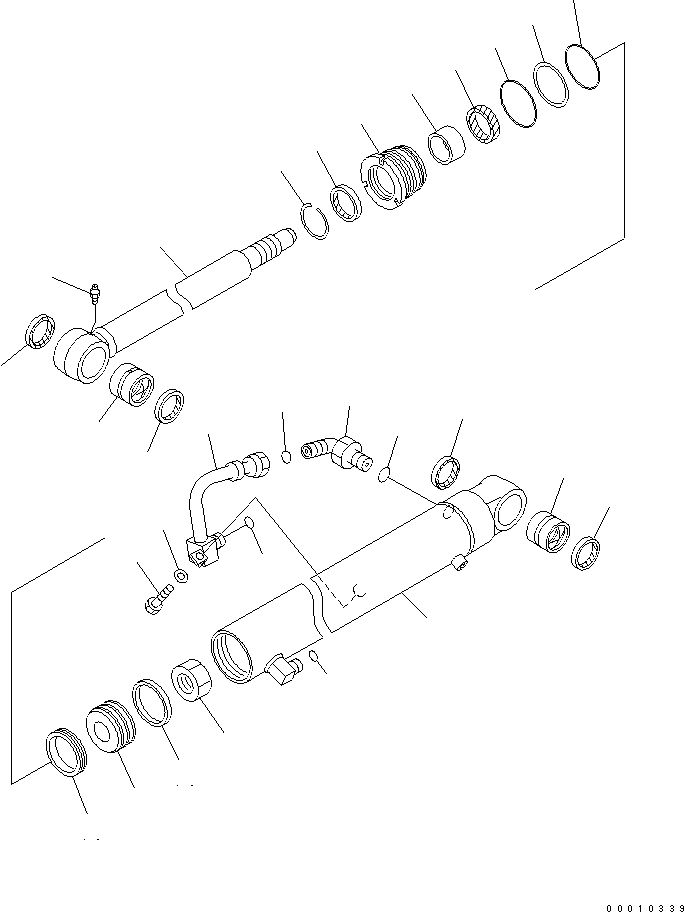 Komatsu parts book diagram for PC50MR-2 S/N 5001-UP (For High Altitude): ARM CYLINDER