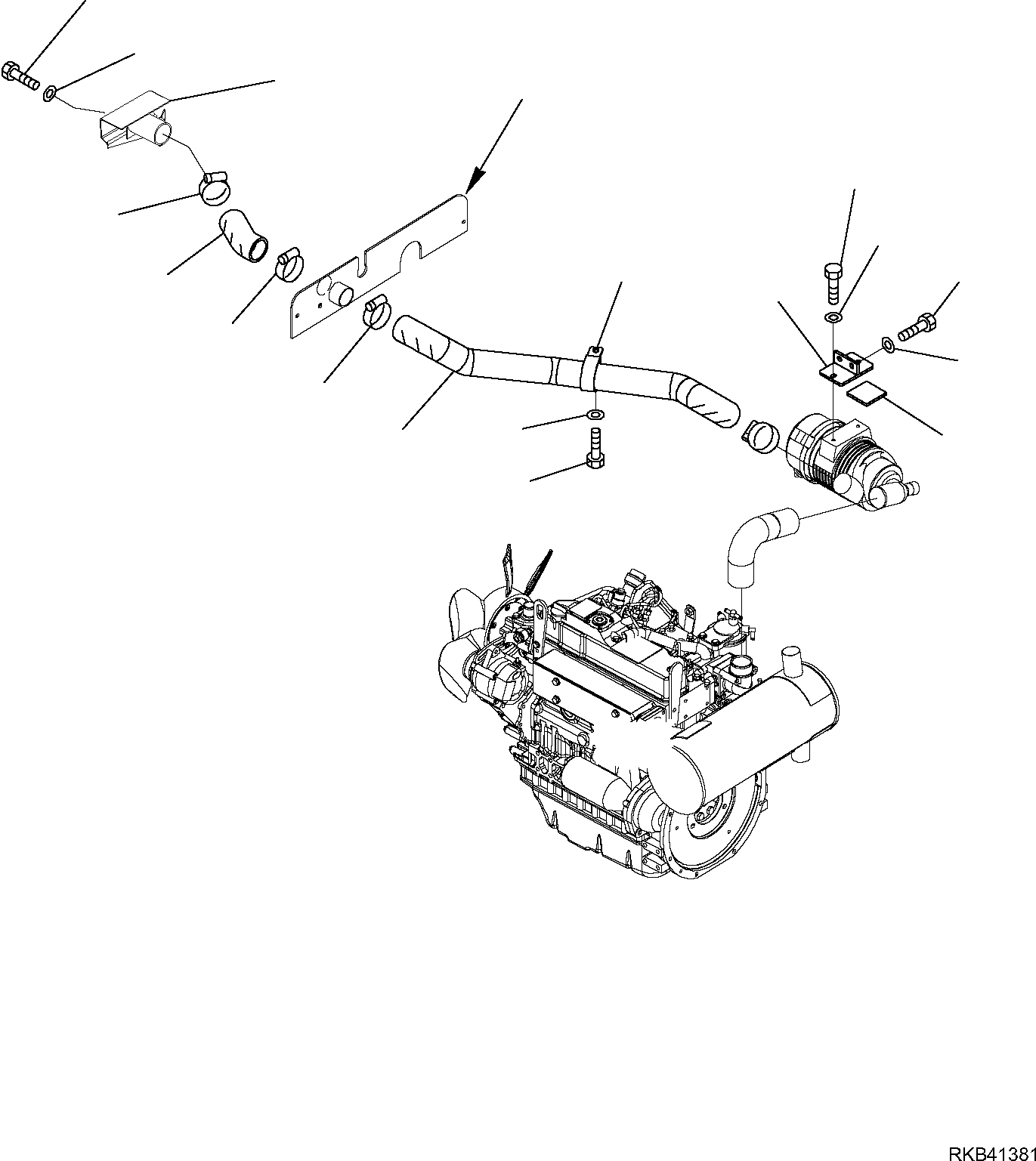 Komatsu parts book diagram for PC50MR-2 S/N F00103 AND UP: AIR SUCTION (1/2)