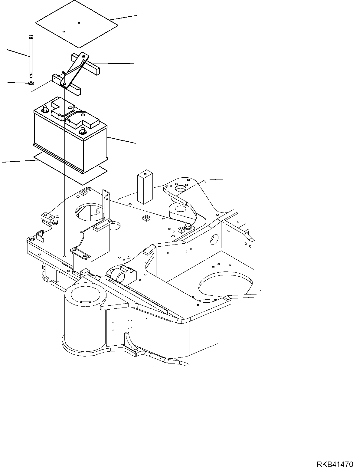 Komatsu parts book diagram for PC50MR-2 S/N F00103 AND UP: BATTERY