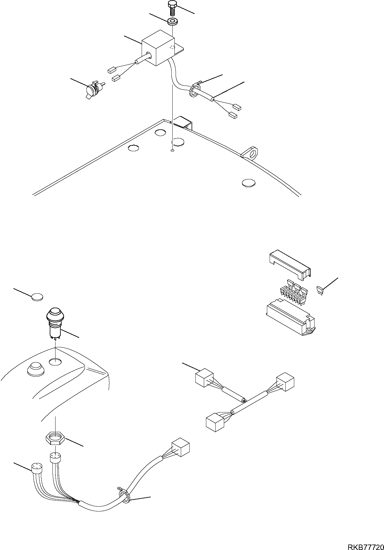 Komatsu parts book diagram for PC50MR-2 S/N F00103 AND UP: ROTARY BEAM (CAB) (RENTAL VERSION)