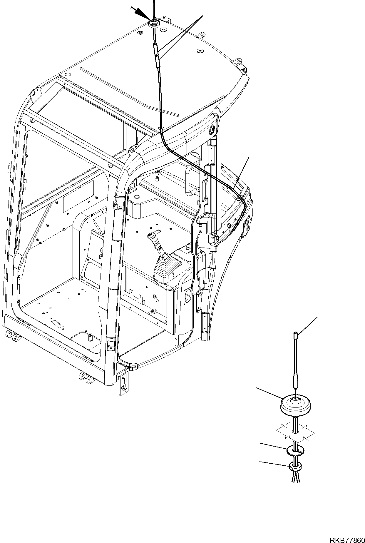 Komatsu parts book diagram for PC50MR-2 S/N F00103 AND UP: ELECTRICAL SYSTEM (KOMTRAX LINE) (CAB) (2/2)