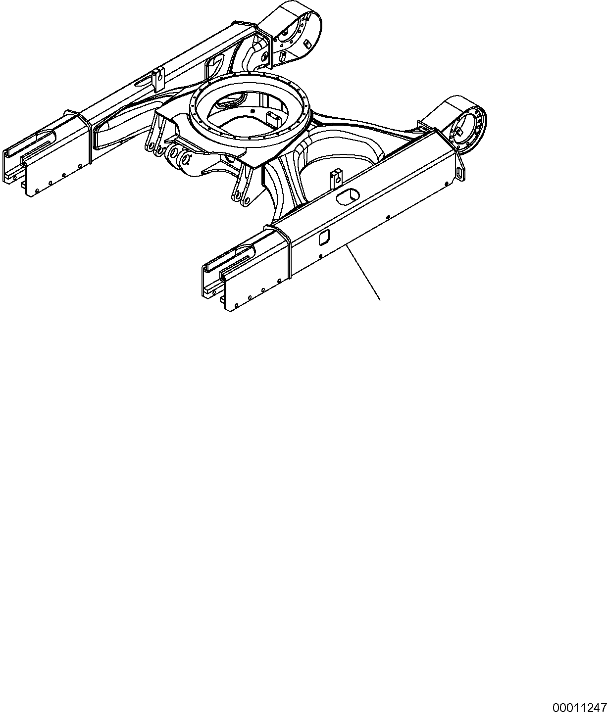 Komatsu parts book diagram for PC50MR-2 S/N F00103 AND UP: TRACK FRAME