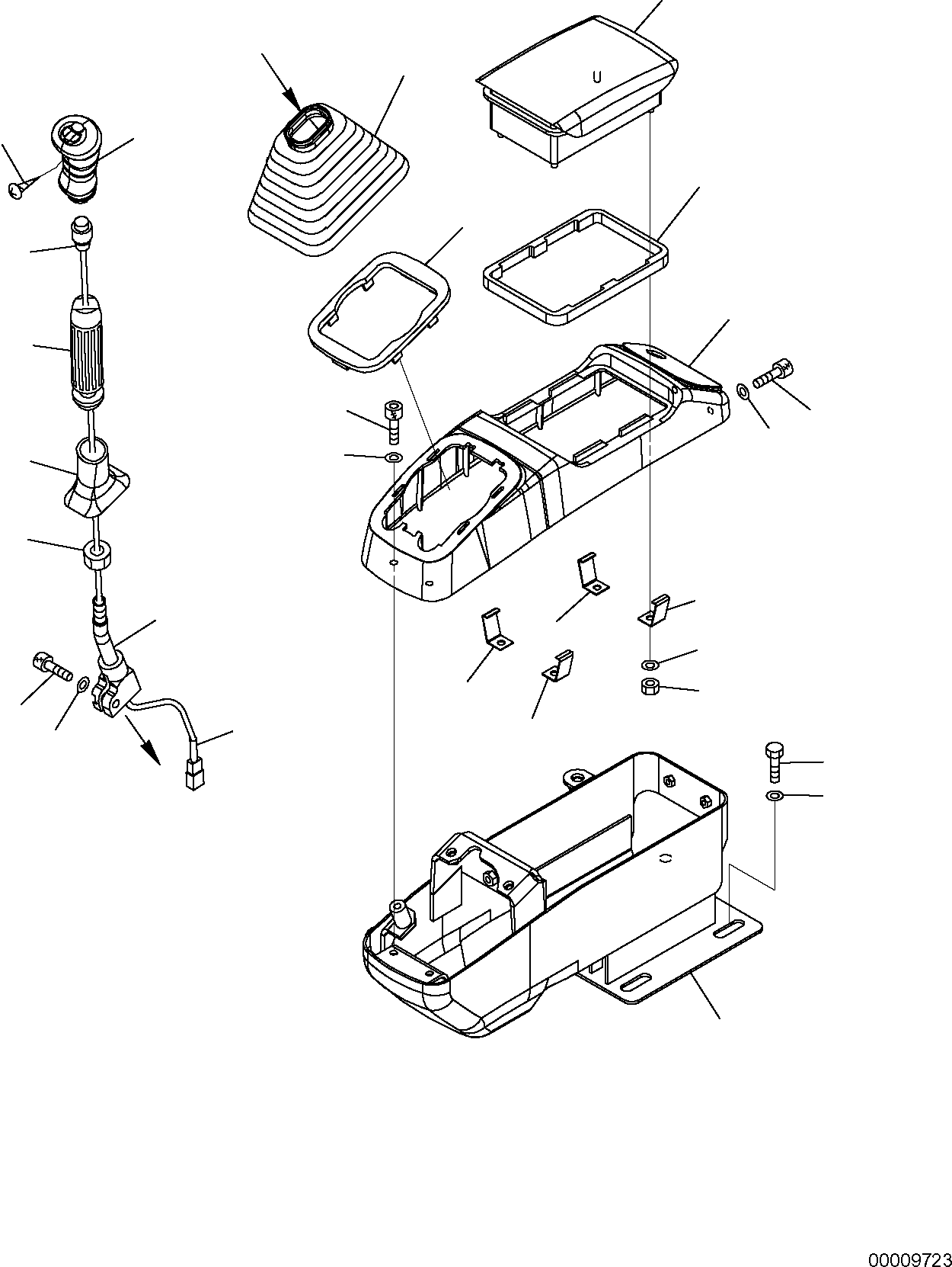 Komatsu parts book diagram for PC50MR-2 S/N F00103 AND UP: R.H. SERVOCONTROL (CANOPY)