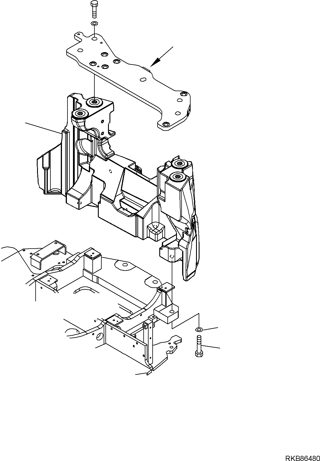 Komatsu parts book diagram for PC50MR-2 S/N F00103 AND UP: COUNTER WEIGHT (1/2)