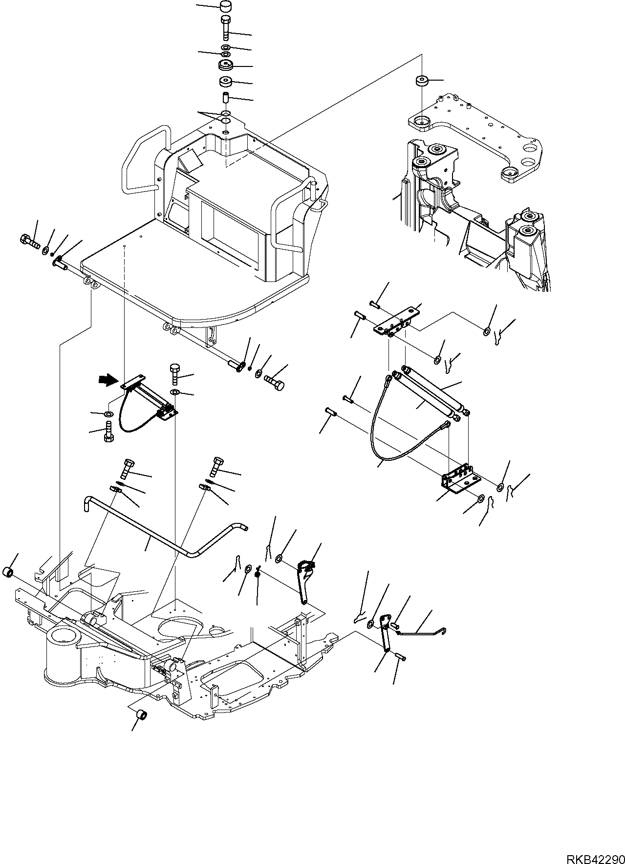 Komatsu parts book diagram for PC50MR-2 S/N F00103 AND UP: PLATFORM FIXING (CANOPY) (2/2)