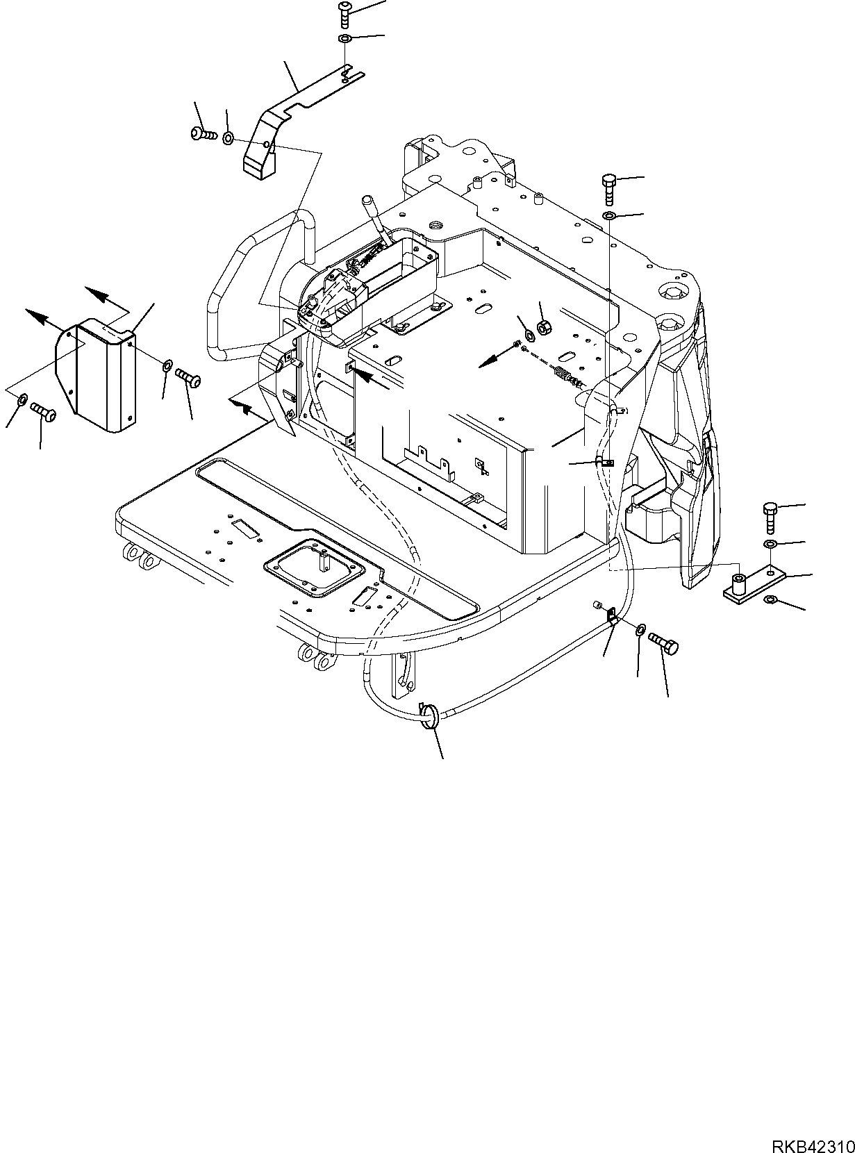 Komatsu parts book diagram for PC50MR-2 S/N F00103 AND UP: PLATFORM COVERS (CANOPY) (1/2)
