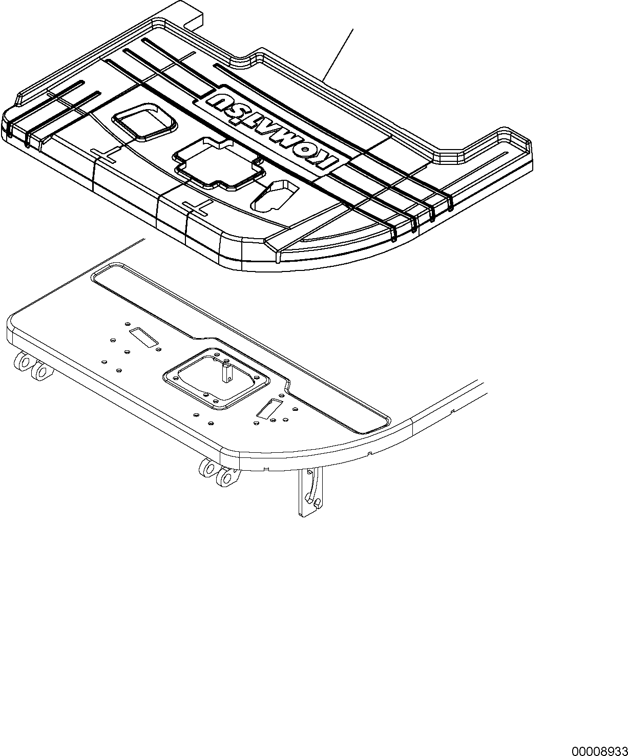 Komatsu parts book diagram for PC50MR-2 S/N F00103 AND UP: FLOOR MAT (CANOPY)