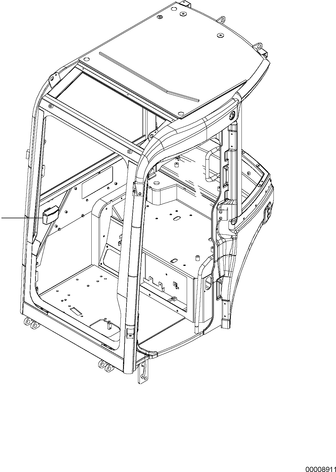 Komatsu parts book diagram for PC50MR-2 S/N F00103 AND UP: CAB ACCESSORY (1/2)
