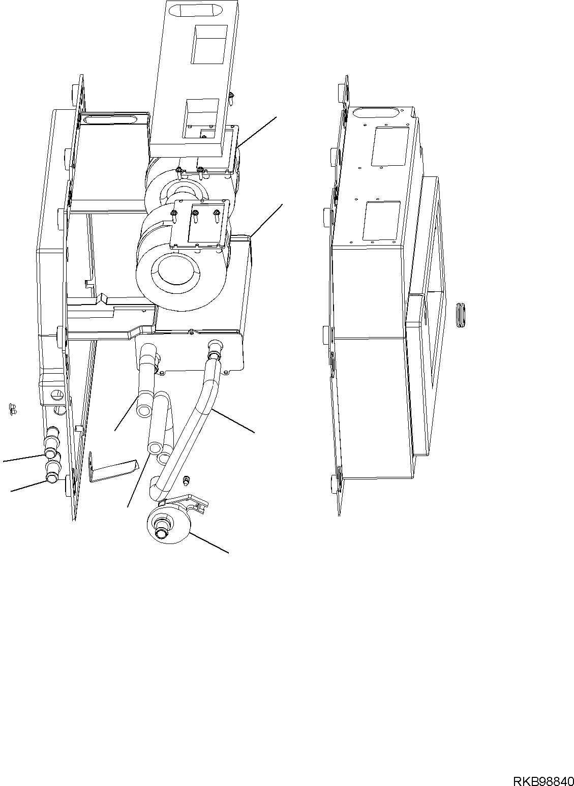 Komatsu parts book diagram for PC50MR-2 S/N F00103 AND UP: HEATING SYSTEM (2/3)
