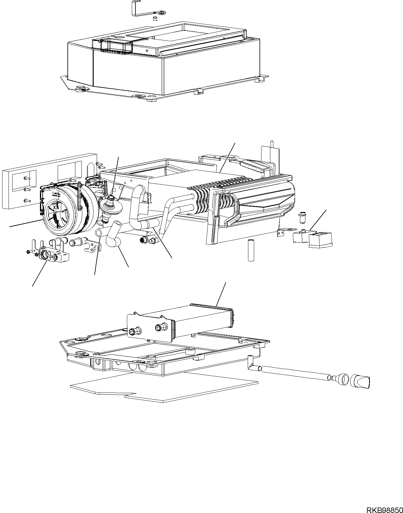 Komatsu parts book diagram for PC50MR-2 S/N F00103 AND UP: AIR CONDITIONING SYSTEM (2/5)