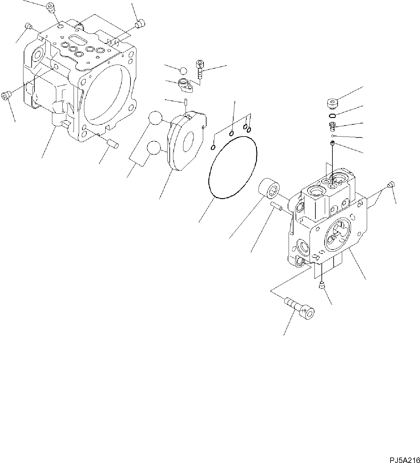 Komatsu parts book diagram for PC50MR-2 S/N F00103 AND UP: HYDRAULIC PUMP (1/4)